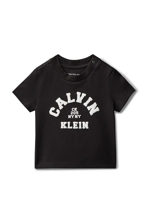 Calvin Klein Jeans t-shirt dziecięcy kolor czarny IN0IN00345