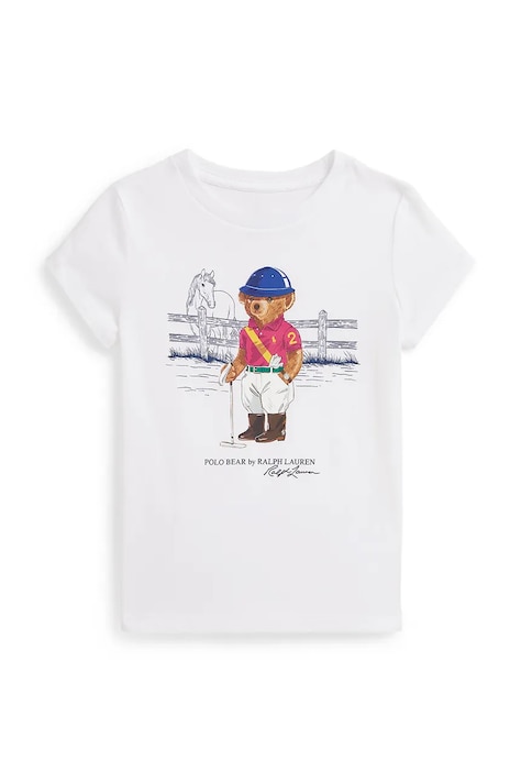 Polo Ralph Lauren t-shirt bawełniany dziecięcy kolor biały 312A96120001
