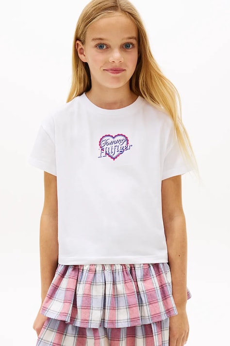 Tommy Hilfiger t-shirt dziecięcy kolor biały KG0KG09280