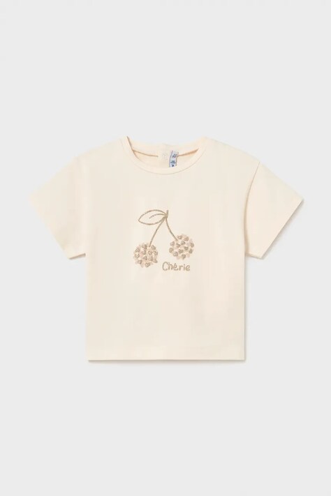 Παιδικό μπλουζάκι Mayoral χρώμα: μπεζ, 105