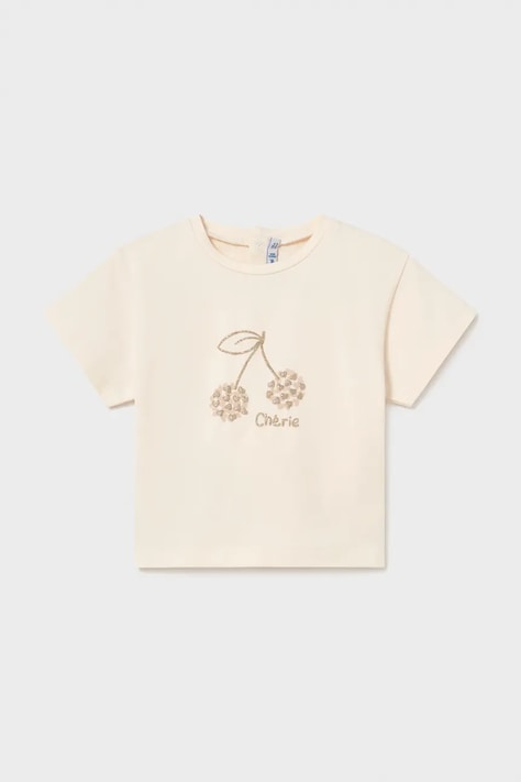 Παιδικό μπλουζάκι Mayoral χρώμα: μπεζ, 105