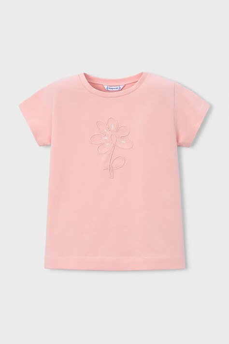 Mayoral t-shirt dziecięcy kolor różowy 174