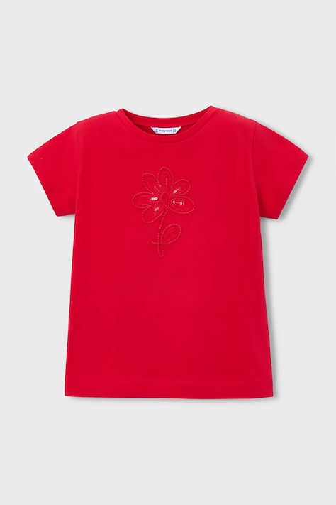 Mayoral t-shirt dziecięcy kolor czerwony 174