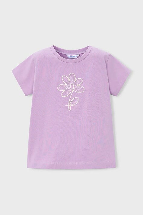 Mayoral t-shirt dziecięcy kolor fioletowy 174
