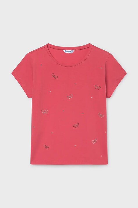 Mayoral t-shirt dziecięcy kolor różowy 854