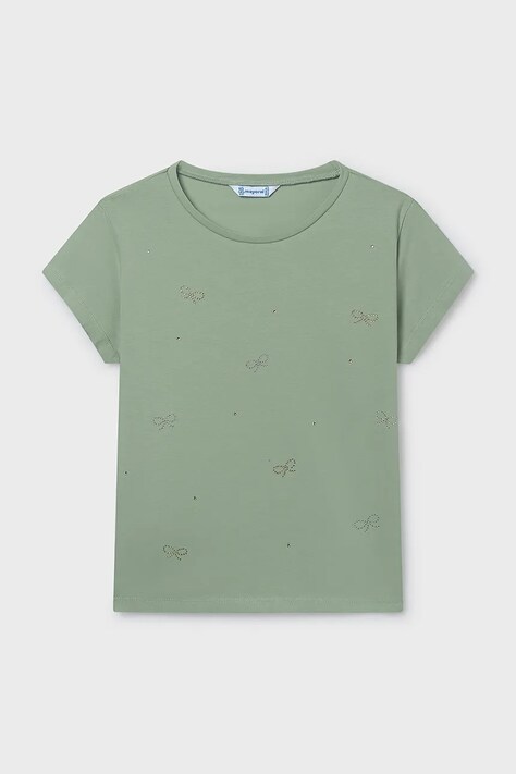 Mayoral t-shirt dziecięcy kolor zielony 854