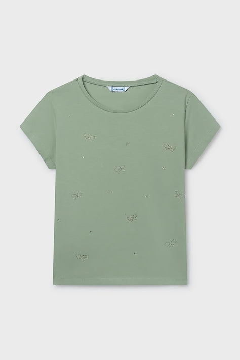 Mayoral t-shirt dziecięcy kolor zielony 854