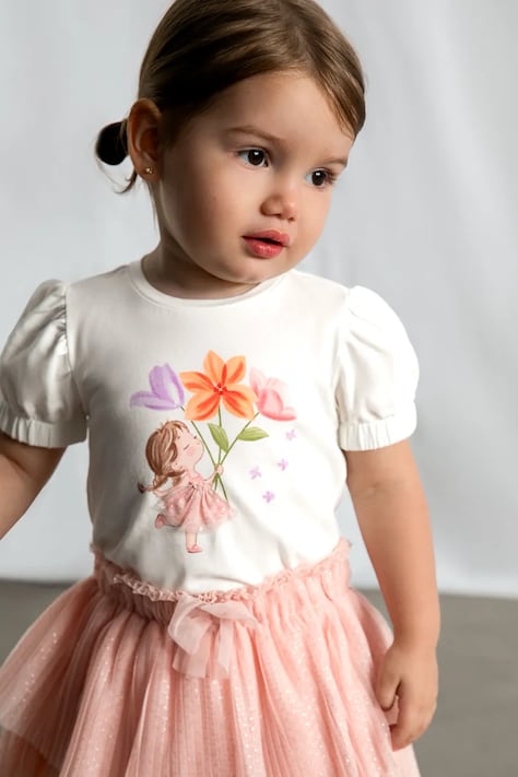 Dětské tričko Mayoral bílá barva, 1078