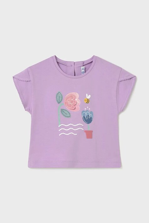 Mayoral t-shirt dziecięcy kolor fioletowy 1087