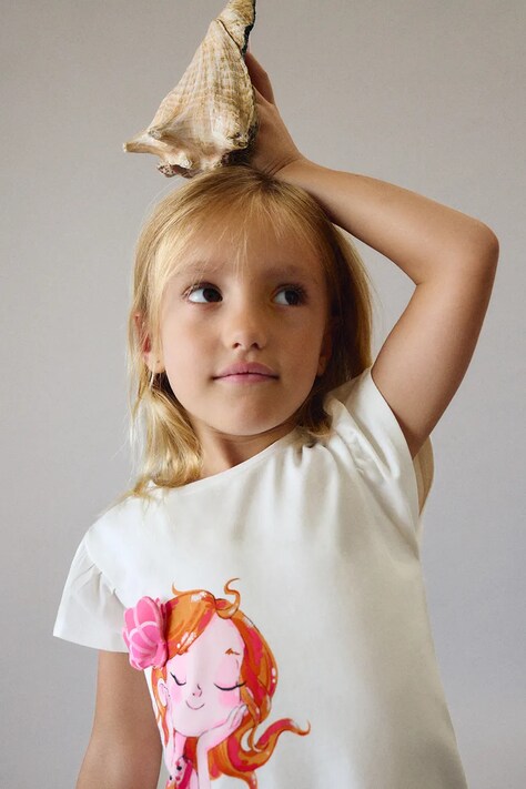 Mayoral t-shirt dziecięcy kolor biały 3007