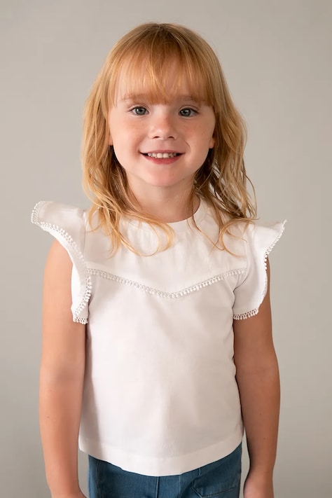 Παιδικό βαμβακερό μπλουζάκι Mayoral χρώμα: άσπρο, 3008