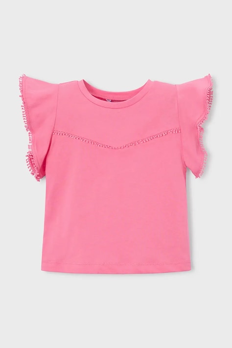 Dječja pamučna majica kratkih rukava Mayoral boja: ružičasta, 3008