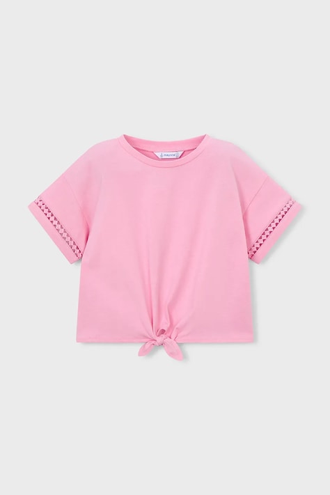 Dječja pamučna majica kratkih rukava Mayoral boja: ružičasta, 3012