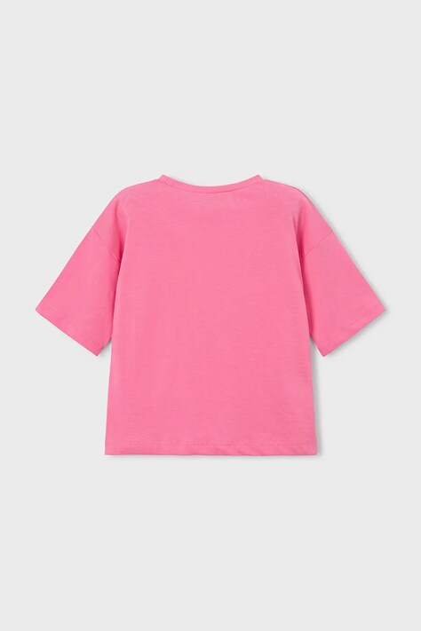 Mayoral t-shirt bawełniany dziecięcy kolor różowy 3016