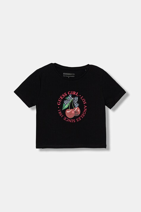 Guess t-shirt dziecięcy kolor czarny J6RI02 K6YW4