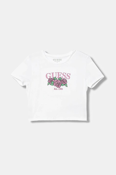 Guess t-shirt dziecięcy kolor biały J6RI06 K6YW4