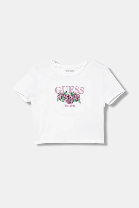 Guess t-shirt dziecięcy kolor biały J6RI06 K6YW4