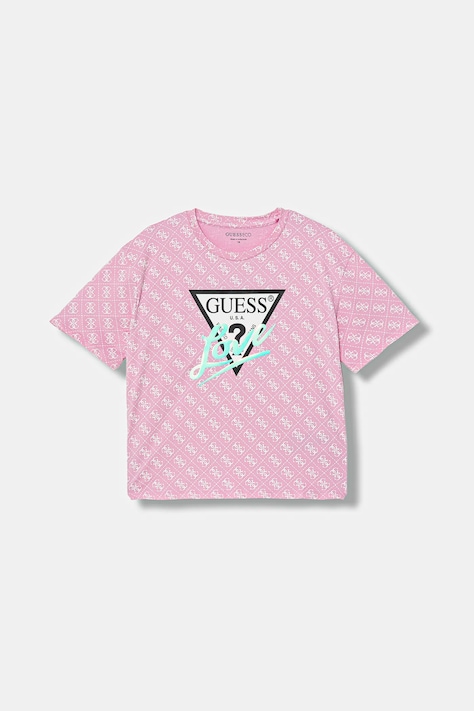 Guess maglietta per bambini colore rosa J6RI08 K6YW4