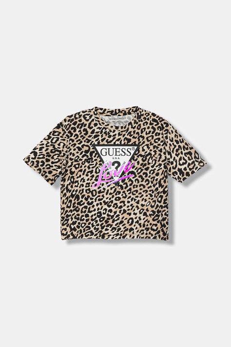 Guess t-shirt dziecięcy kolor beżowy J6RI08 K6YW4