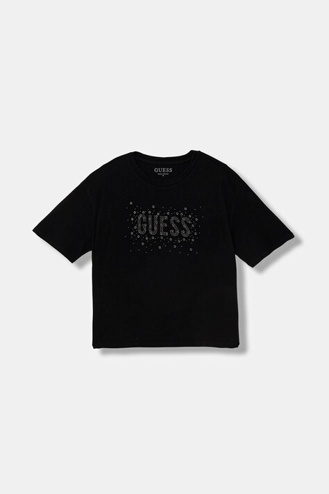 Guess t-shirt dziecięcy kolor czarny J6RI09 K6YW4