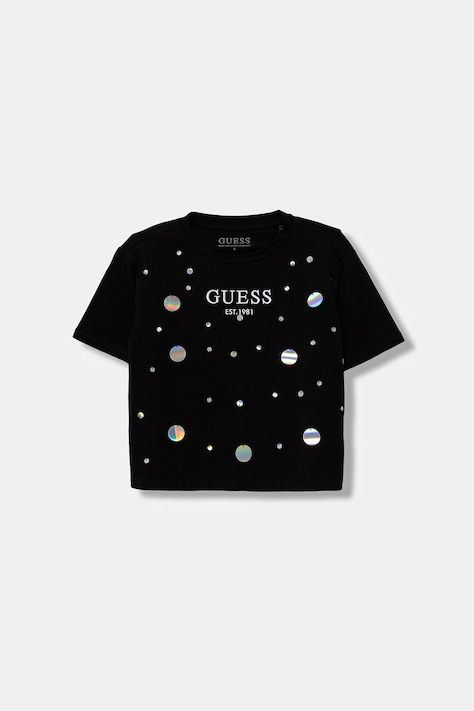 Guess t-shirt dziecięcy kolor czarny J6RI12 J1314