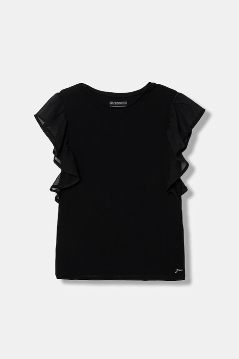 Guess t-shirt dziecięcy kolor czarny J6RI14 K6YW4