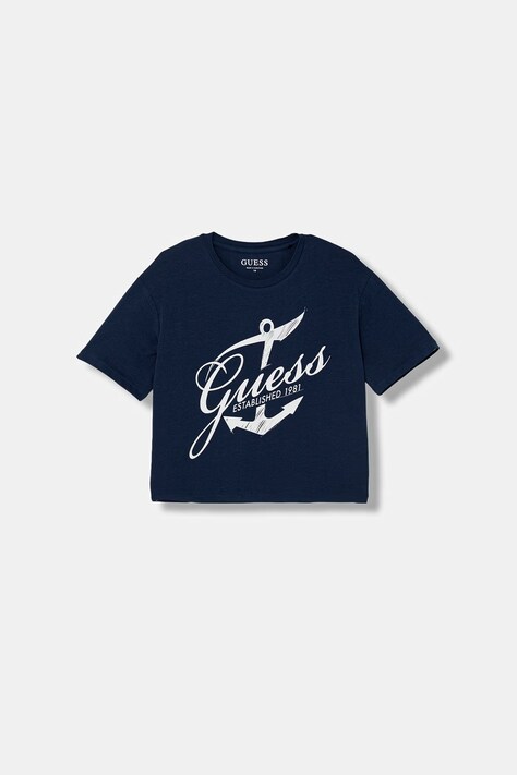 Guess t-shirt dziecięcy kolor granatowy J6RI18 K6YW4