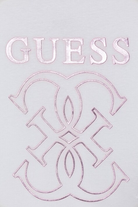 Дитяча бавовняна футболка Guess — SS26-TSG029, білий — фото 3