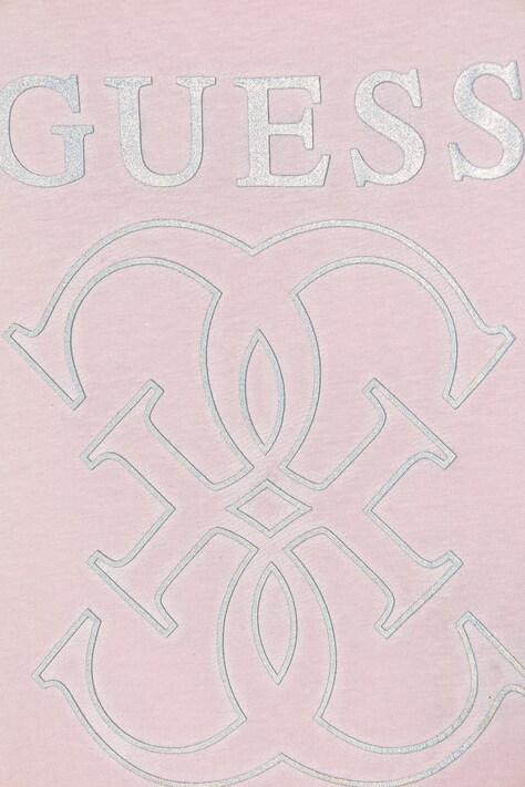 Guess t-shirt bawełniany dziecięcy kolor różowy J6RI22 K8HM4