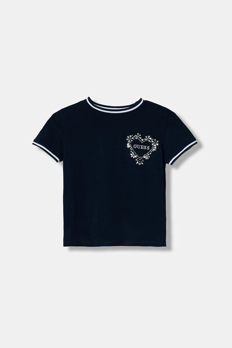 Guess t-shirt dziecięcy kolor granatowy J6RI26 K6YW4