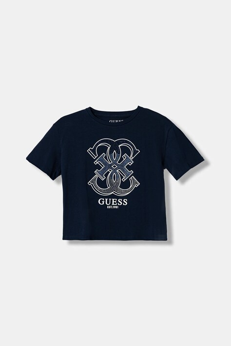 Guess t-shirt dziecięcy kolor granatowy J6RI28 K6YW4