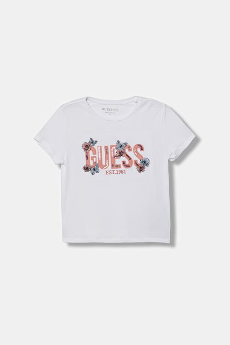 Guess t-shirt dziecięcy kolor biały J6RI34 K6YW4