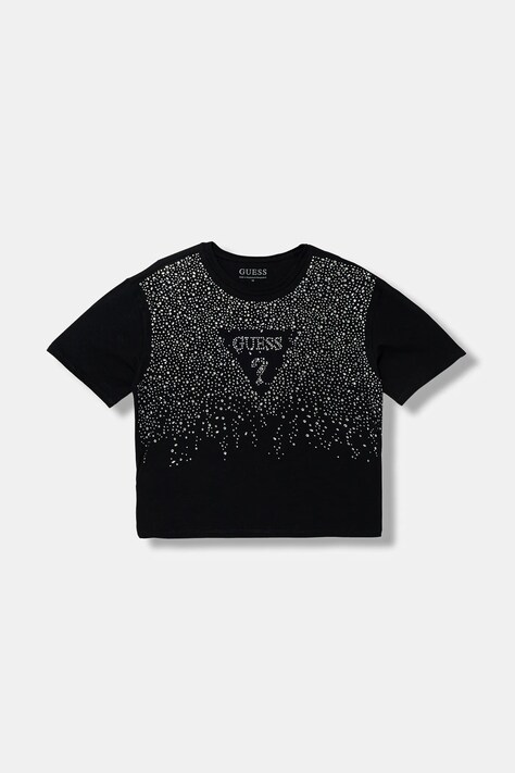 Guess t-shirt dziecięcy kolor czarny J6RI37 K6YW4