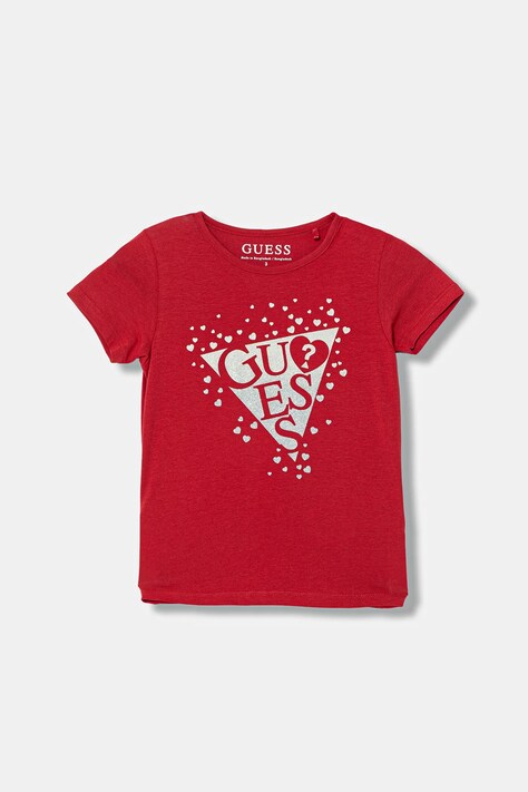 Guess t-shirt dziecięcy kolor czerwony K6RI00 K6YW4