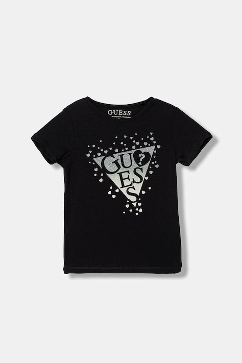 Guess t-shirt dziecięcy kolor czarny K6RI00 K6YW4