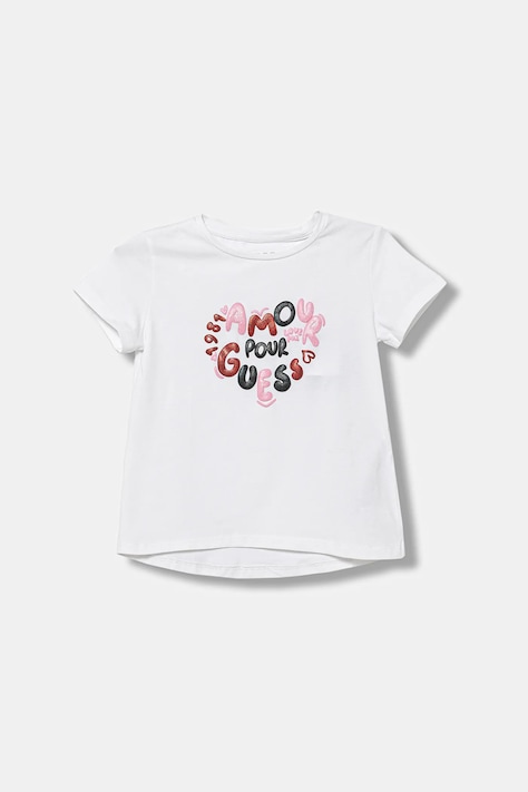 Детска тениска Guess в бяло K6RI02 K6YW4