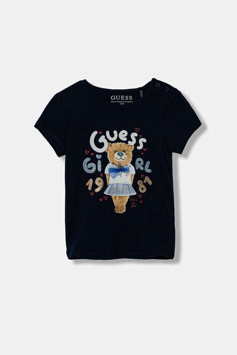 Guess t-shirt dziecięcy kolor granatowy K6RI03 K6YW4