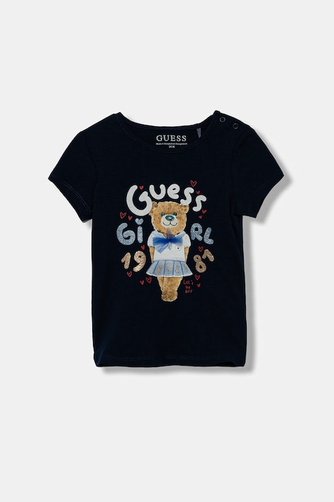 Guess t-shirt dziecięcy kolor granatowy K6RI03 K6YW4