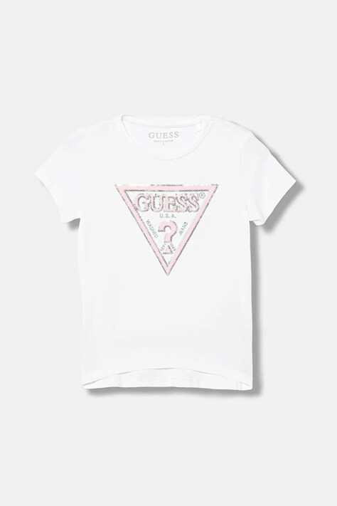 Guess t-shirt dziecięcy kolor biały K6RI10 K6YW4
