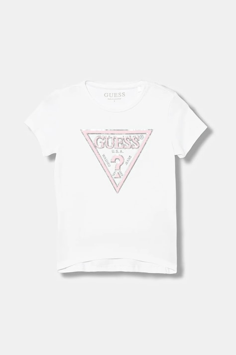 Guess t-shirt dziecięcy kolor biały K6RI10 K6YW4