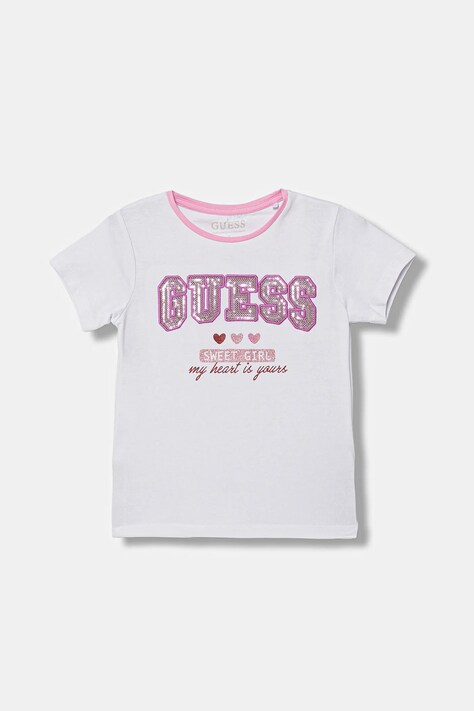 Guess t-shirt dziecięcy kolor biały K6RI11 K6YW4