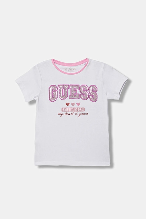Guess t-shirt dziecięcy kolor biały K6RI11 K6YW4