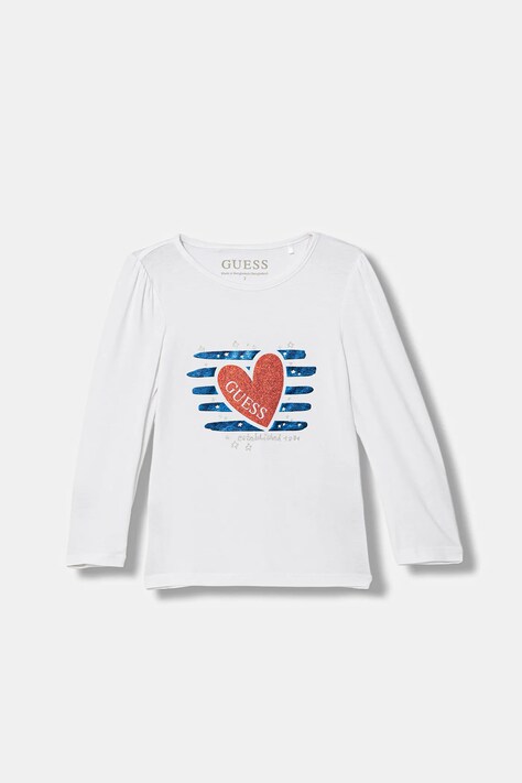 Guess longsleeve dziecięcy kolor biały K6RI14 K6YW4