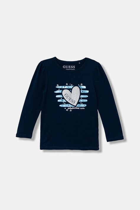 Guess longsleeve dziecięcy kolor granatowy K6RI14 K6YW4