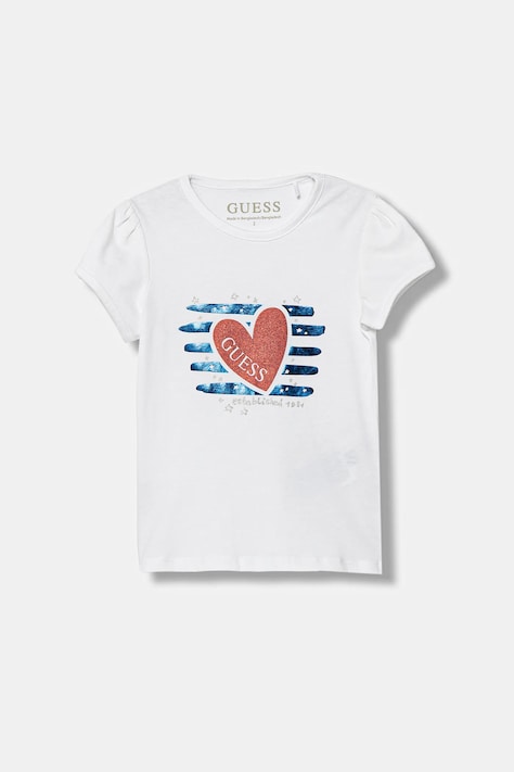 Guess t-shirt dziecięcy kolor biały K6RI15 K6YW4