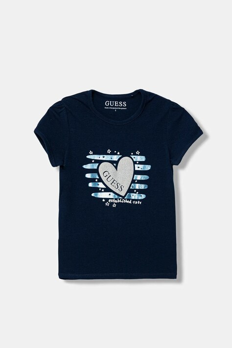 Guess t-shirt dziecięcy kolor granatowy K6RI15 K6YW4
