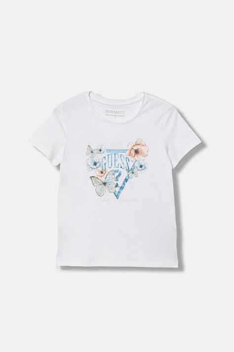 Guess t-shirt dziecięcy kolor biały K6RI21 K6YW4