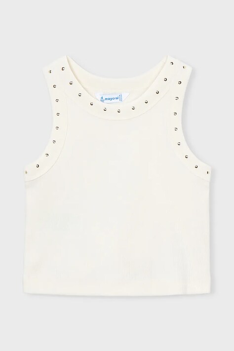 Mayoral top dziecięcy kolor biały 3021