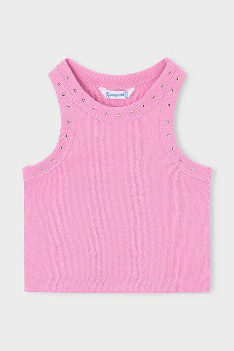 Mayoral top dziecięcy kolor różowy 3021