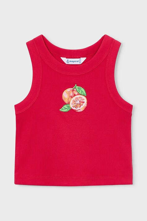 Mayoral top dziecięcy kolor czerwony 3021